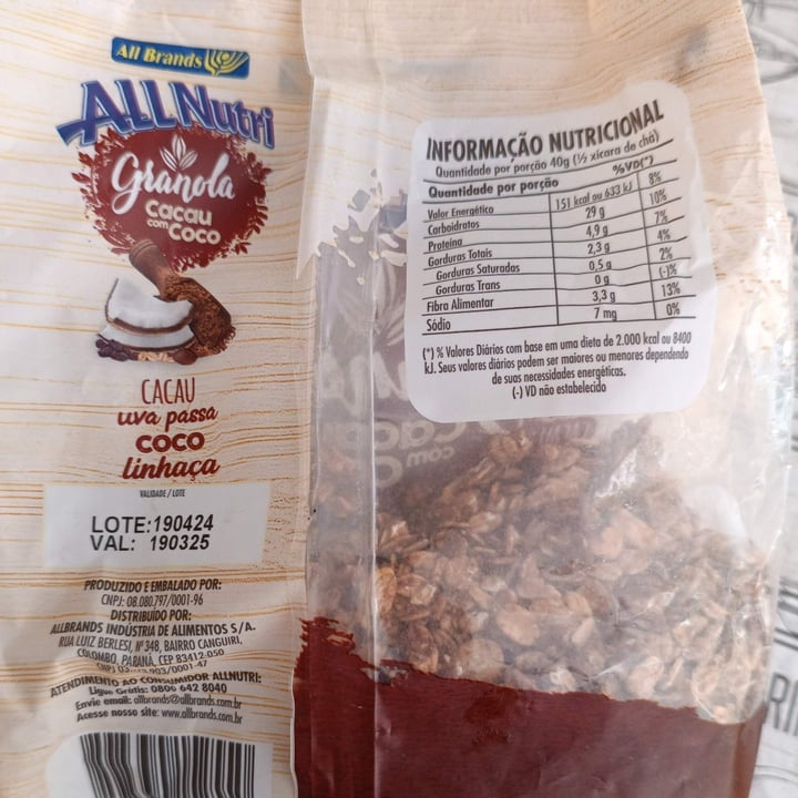 photo of All Nutri All Nutri Granola shared by @tgargur on  05 Feb 2025 - review