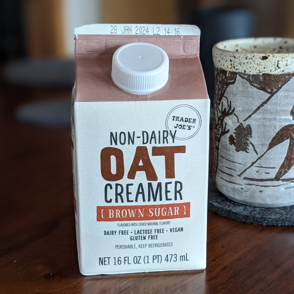 Trader Joe's NonDairy Oat Creamer Brown Sugar Reviews abillion