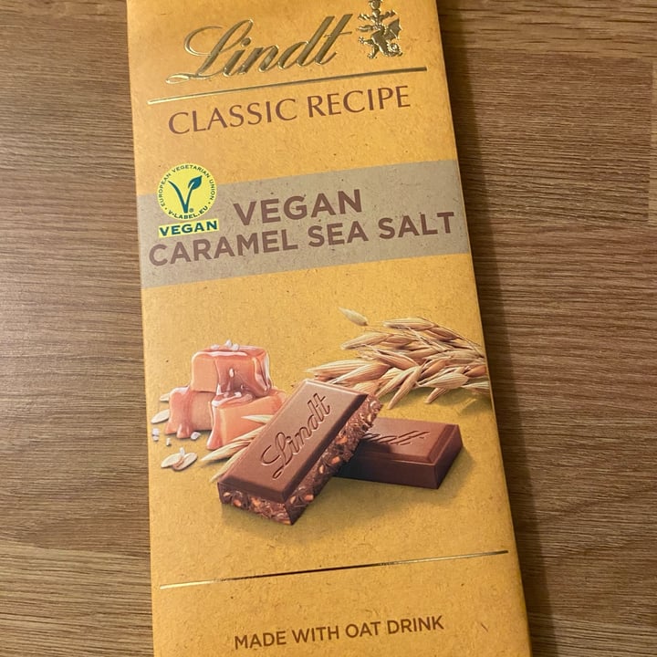 photo of Lindt classic recipe vegan caramel sea salt shared by @whatrebeccaeats on  28 Aug 2023 - review
