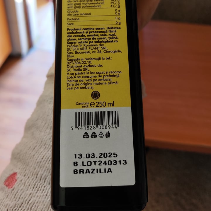 photo of Solaris Raw Sesame Seed Oil shared by @goe on  25 Apr 2024 - review