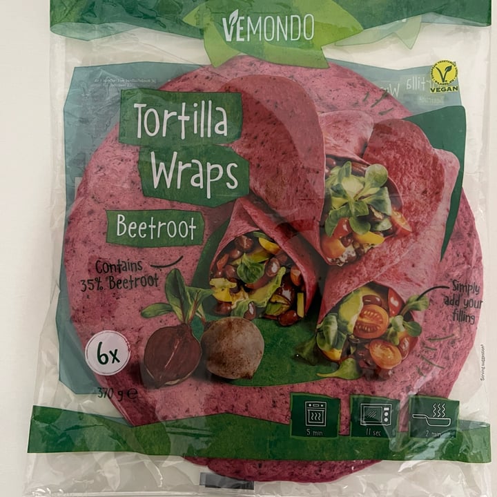 photo of Vemondo Tortilla wraps beetroot shared by @allimac on  26 Jan 2024 - review