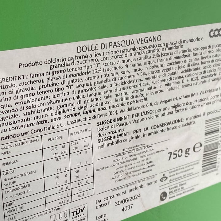 photo of Coop dolce di Pasqua vegano shared by @animalionline on  31 Mar 2024 - review