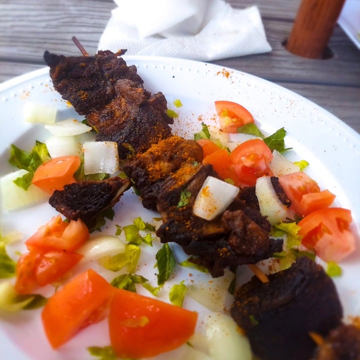 photo of Afro Vegana Suya, Puff Puff, Empanadas, Chop Life platter shared by @baldandvegan on  04 Oct 2023 - review