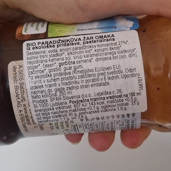 photo of Spar Natur pur Bio-Barbecue-Sauce shared by @emmabean on  26 Jun 2025 - review