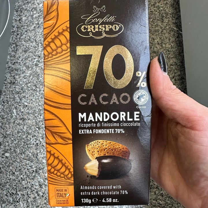 photo of Confetti Crispo Mandorle Ricoperte Di Finissimo Cioccolato Extra Fondente 70% shared by @adele91m on  12 Mar 2025 - review