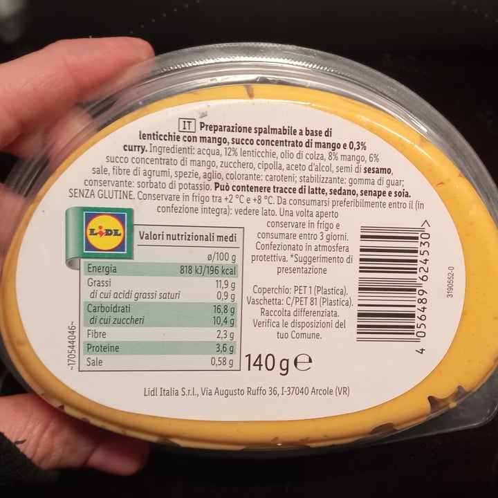 photo of Vemondo Vegan Lentil Spread Mango Curry Taste shared by @rosso-di-sara on  06 Feb 2024 - review