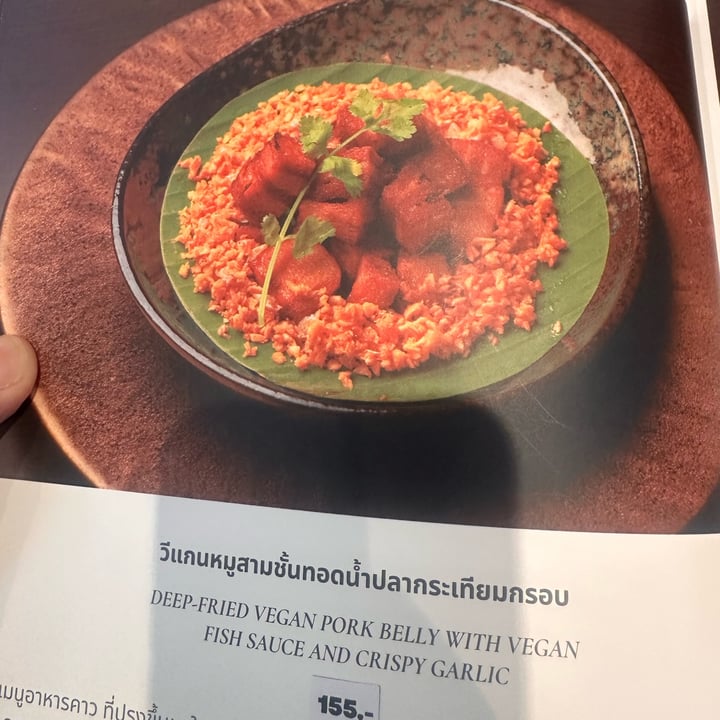 photo of Vegan Mahanakhon วีแกนมหานคร Deep Fried vegan pork Belly with Fish Sauce and Fried Garlic shared by @kelvin on  05 Jun 2024 - review