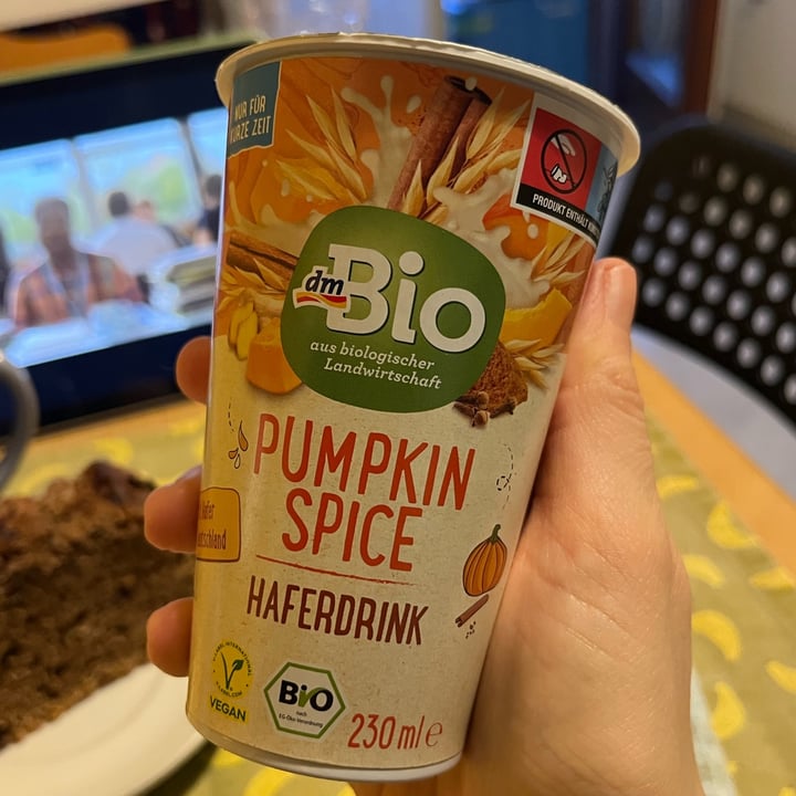 photo of dmBio Pumpkin Spice Haferdrink shared by @tipsyballoons on  08 Jan 2024 - review