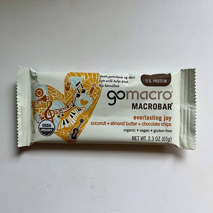 photo of GoMacro Everlasting Joy - Coconut + almond butter + chocolate chip bar shared by @kyu on  05 Oct 2023 - review
