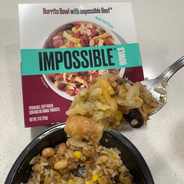 photo of Impossible Foods Burrito Bowl with Impossible Beef shared by @berryveganplanet on  10 Dec 2023 - review