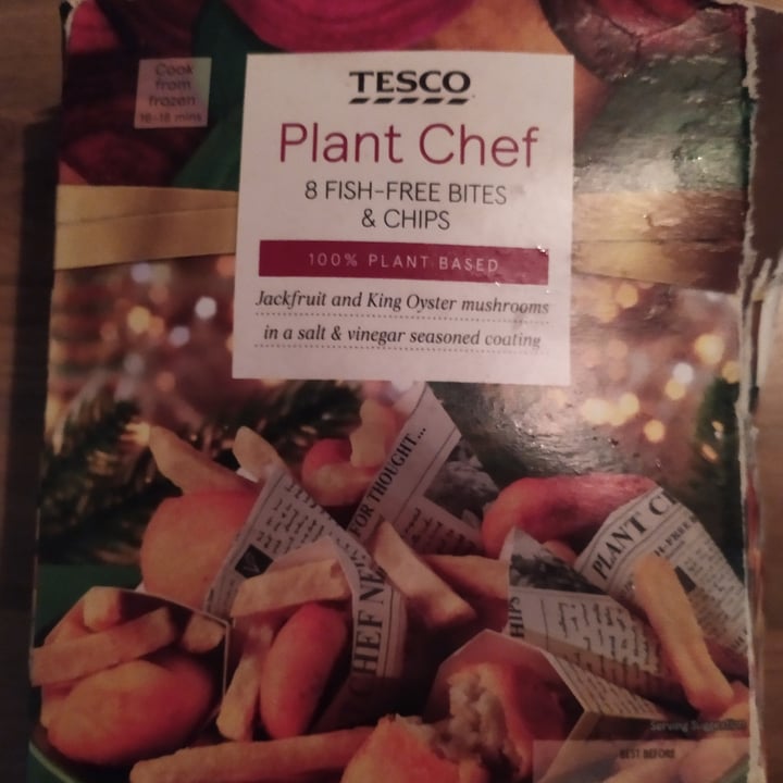 photo of Tesco Plant Chef 8 Fish-Free Bites and Chips shared by @genuedean on  22 Jan 2024 - review