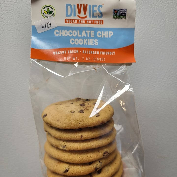 photo of Divvies Divvies Chocolate Chip Cookies shared by @socalvegan on  10 Apr 2024 - review