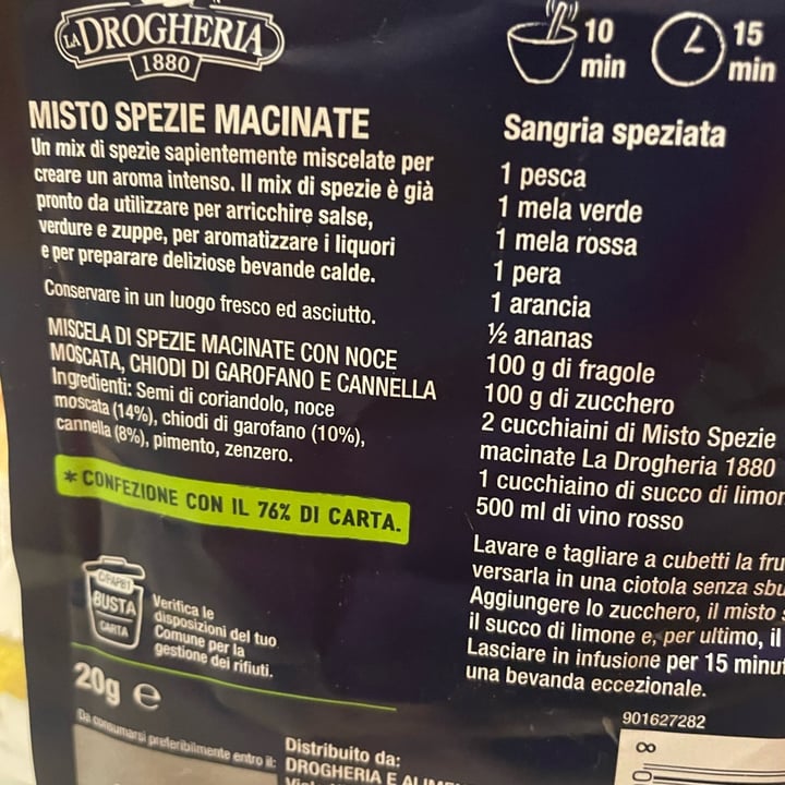 photo of La drogheria 1880 misto spezie shared by @pacioccone on  06 Jan 2024 - review