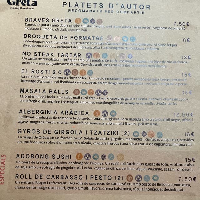 Photo of the dish “gyros de girgola i tzatziki”