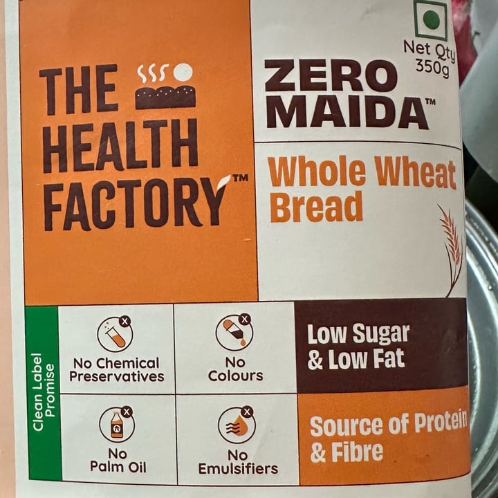 photo of The Health Factory Zero Maida Bread 100% Whole Wheat shared by @veganosaurus on  16 Sep 2025 - review