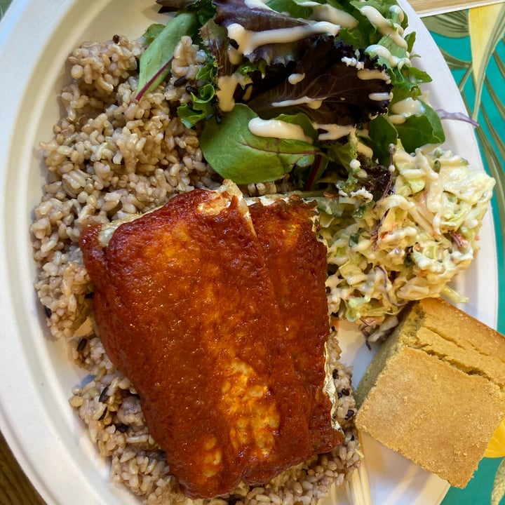 photo of Peace Cafe BBQ Tempeh Plate shared by @raatz on  24 Sep 2023 - review