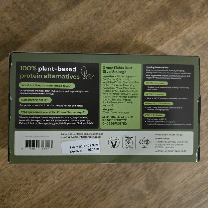 photo of Green fields Beef-Style Sausages shared by @christo on  12 Sep 2024 - review