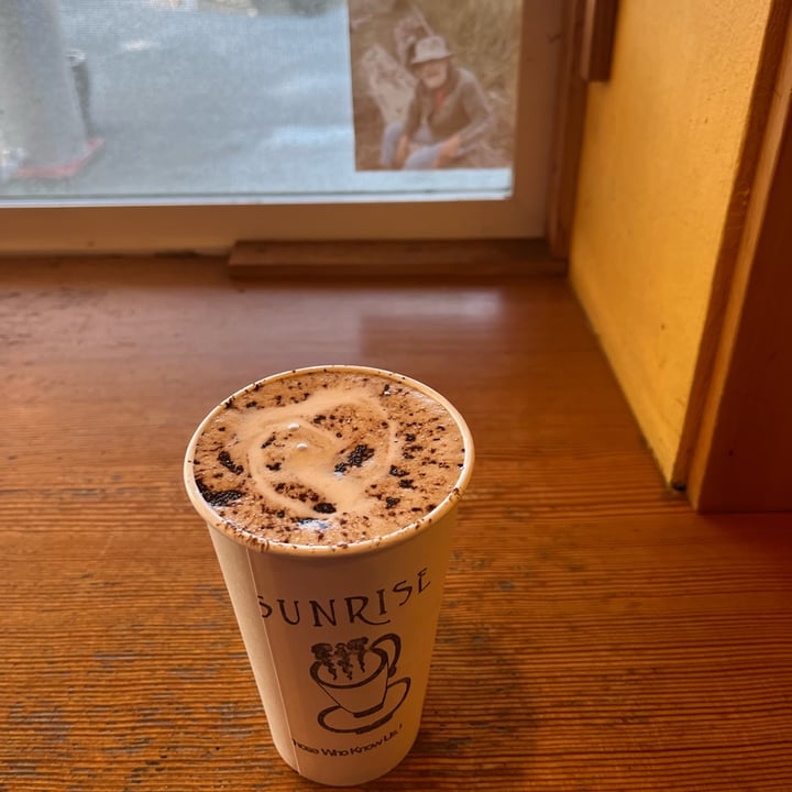 photo of Sunrise Coffee Company cappuccino with vegan mocha sauce shared by @oshmorethstorm on  14 Apr 2024 - review