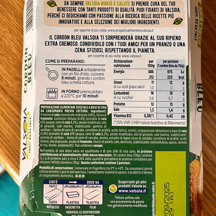 photo of Valsoia Cordon Bleu shared by @aurylois on  20 Aug 2025 - review
