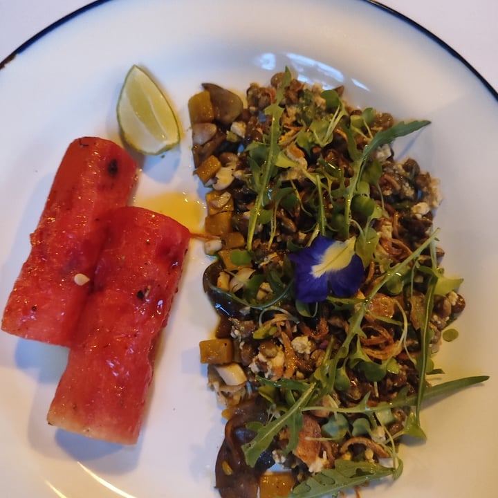 photo of JOMNO - Modern Khmer Cuisine vegan tuna and lentil salad shared by @littleredmushroom on  24 Sep 2023 - review