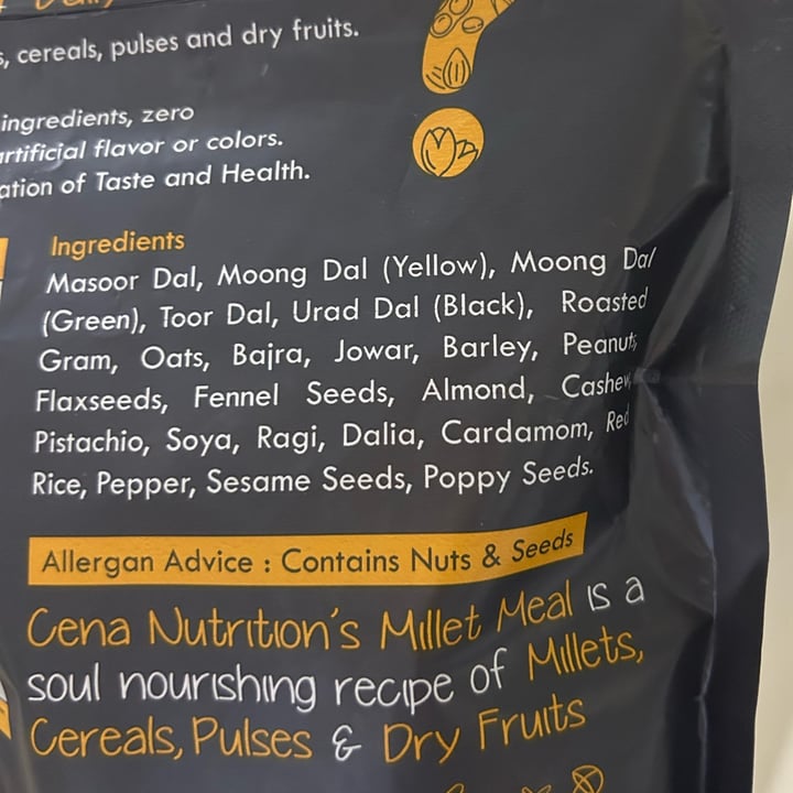 photo of Cena Millet Meal shared by @plantbasedratna on  03 May 2024 - review
