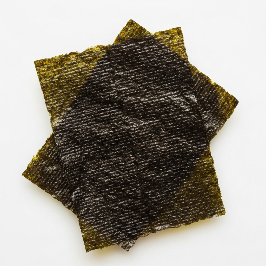 Full sheet of smoked nori seaweed, ready for various culinary uses.