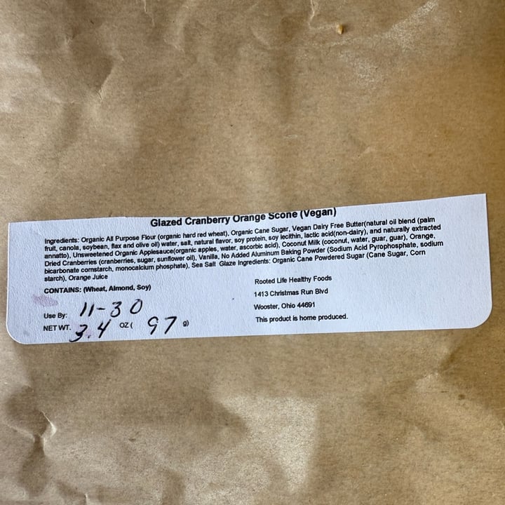 photo of Local Roots Market & Café Cramberry Scone shared by @manelin on  25 Nov 2024 - review