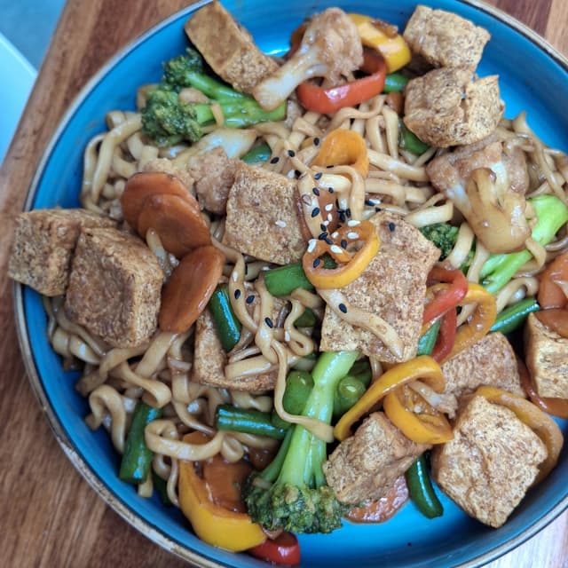 Photo of the dish “tofu and noodles”