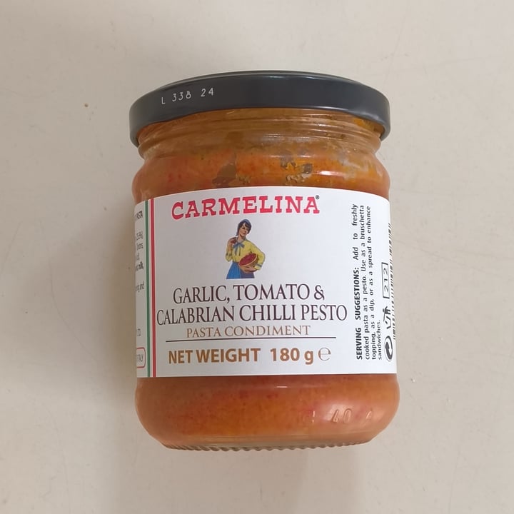 photo of Carmelina Garlic, Tomato & Calabrian Chilli Pesto shared by @jesseats on  16 Apr 2025 - review