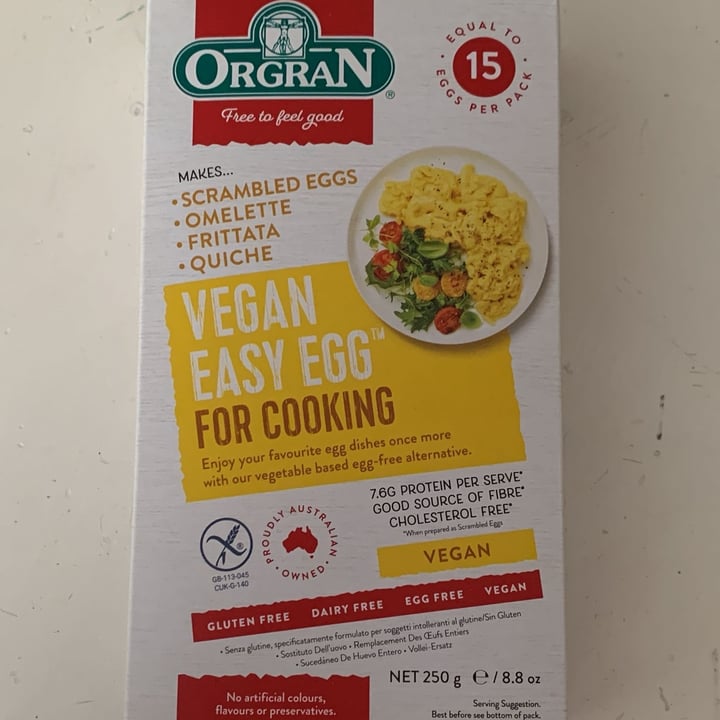 photo of Orgran Vegan Easy Egg shared by @elyqs on  19 Nov 2023 - review