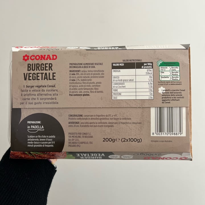 photo of Conad Burger Vegetale shared by @lauradeluca on  08 Mar 2025 - review