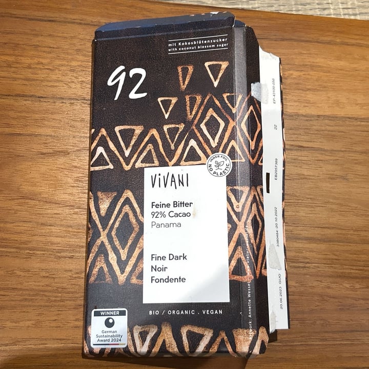 photo of Vivani 92% cacao panama shared by @lucasigno on  08 Jul 2024 - review
