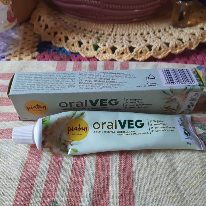 photo of Piatan Natural creme dental hortelã com gengibre e melaleuca shared by @barbborges on  08 Feb 2024 - review