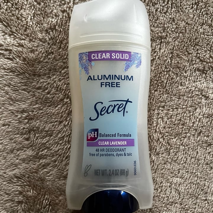 photo of Secret Deodorant Clear Lavander shared by @krath on  28 Jan 2024 - review