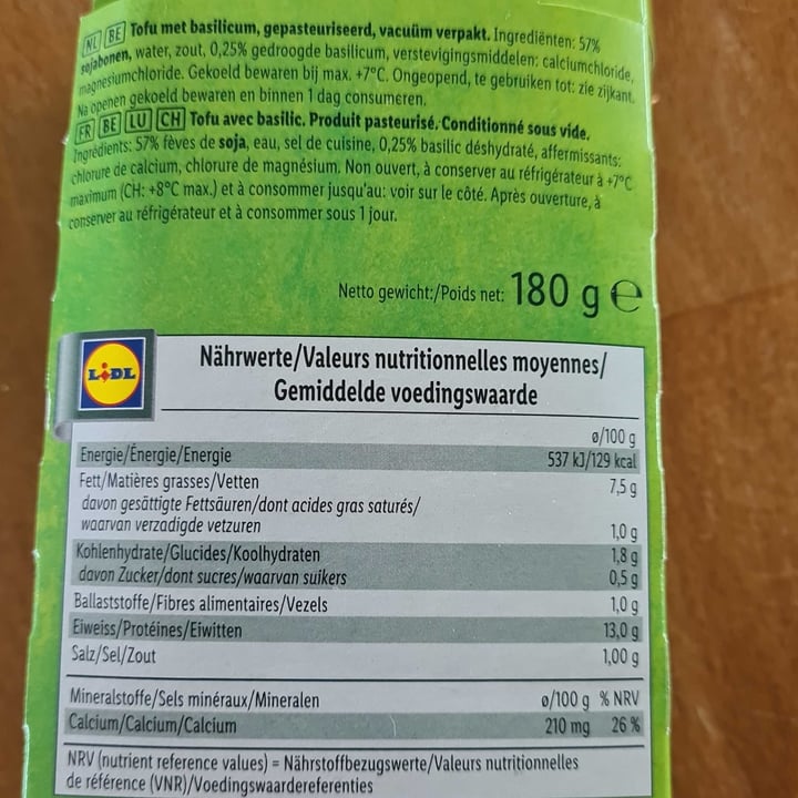 photo of Vemondo Tofu Basil shared by @wildbird on  05 Aug 2024 - review