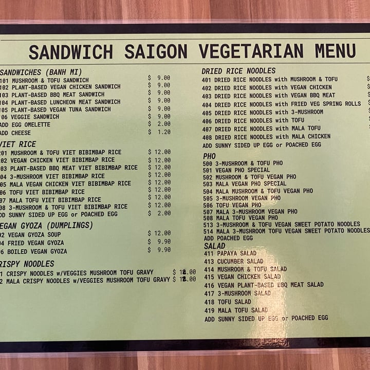 photo of Sandwich Saigon (Vegetarian) Vegan Pho Special shared by @mags21 on  08 Jan 2024 - review