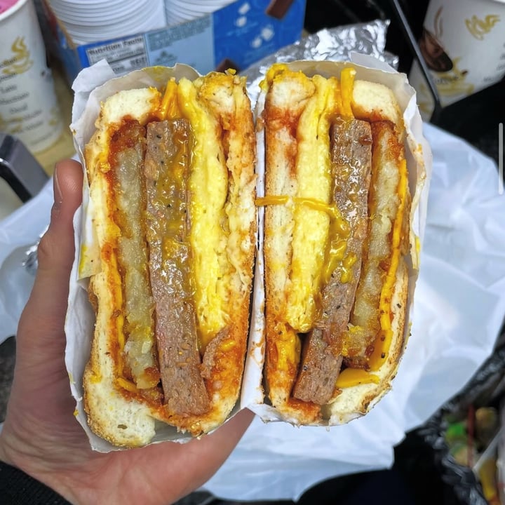 photo of Plantega (Third Ave Deli & Grill) Breakfast sandwich and chopped cheese shared by @themoistvegan on  16 Apr 2025 - review
