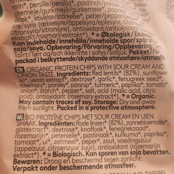 photo of The Organic Crave protein chipset - sour cream and onion taste shared by @valepav on  24 Jul 2024 - review