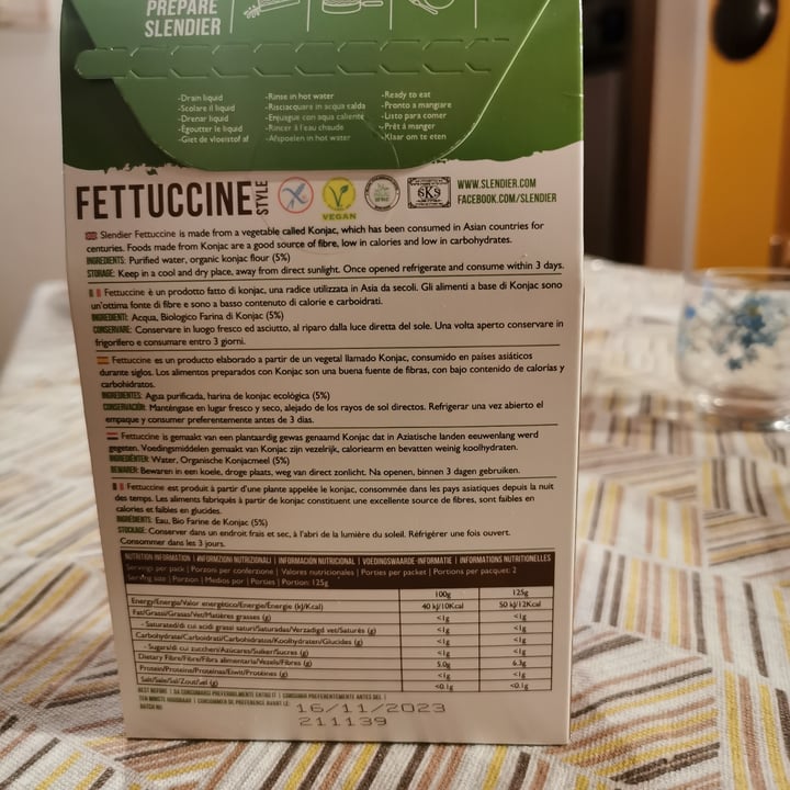 photo of Slendier Konjac Fettuccine shared by @barbabeagio on  16 Nov 2023 - review