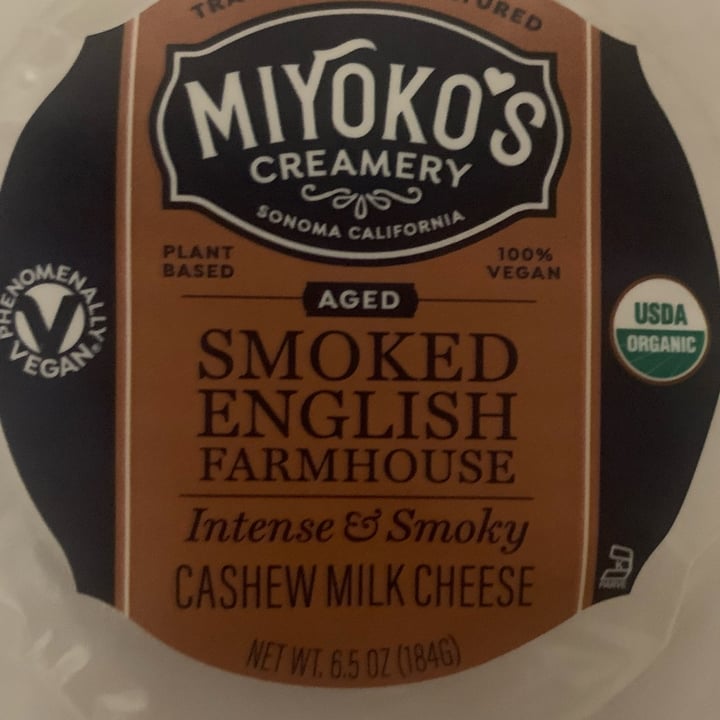 photo of Miyoko's Creamery Smoked English Farmhouse Cheese Wheel shared by @sustainablesam on  30 Aug 2023 - review