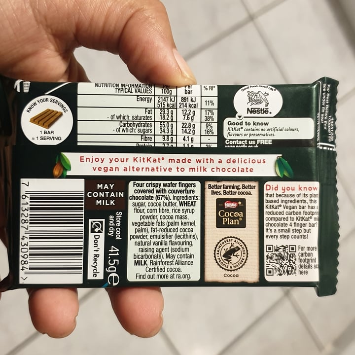 photo of Kitkat Kit Kat Vegan shared by @esha16 on  16 Nov 2023 - review