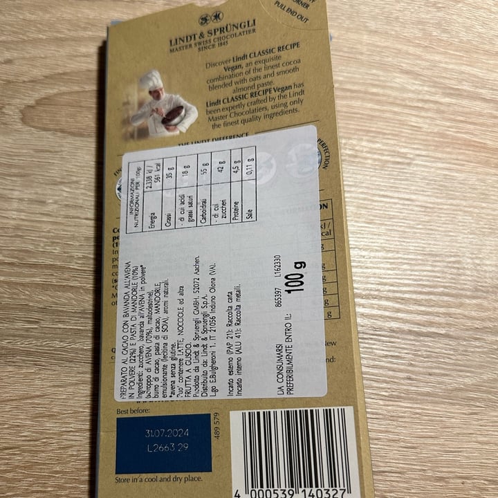 photo of Lindt Classic Vegan Smooth shared by @adele91m on  14 Mar 2024 - review