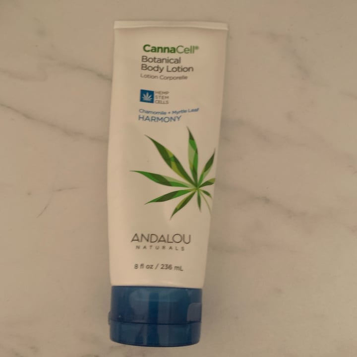 photo of Andalou Naturals Chamomile & Myrtle Leaf Harmony CannaCell Botanical Body Lotion shared by @mandygvegan on  06 Jan 2024 - review
