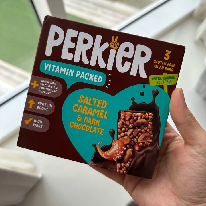 photo of Perkier Salted Caramel Dark Chocolate shared by @thevegancreatives on  30 Mar 2024 - review