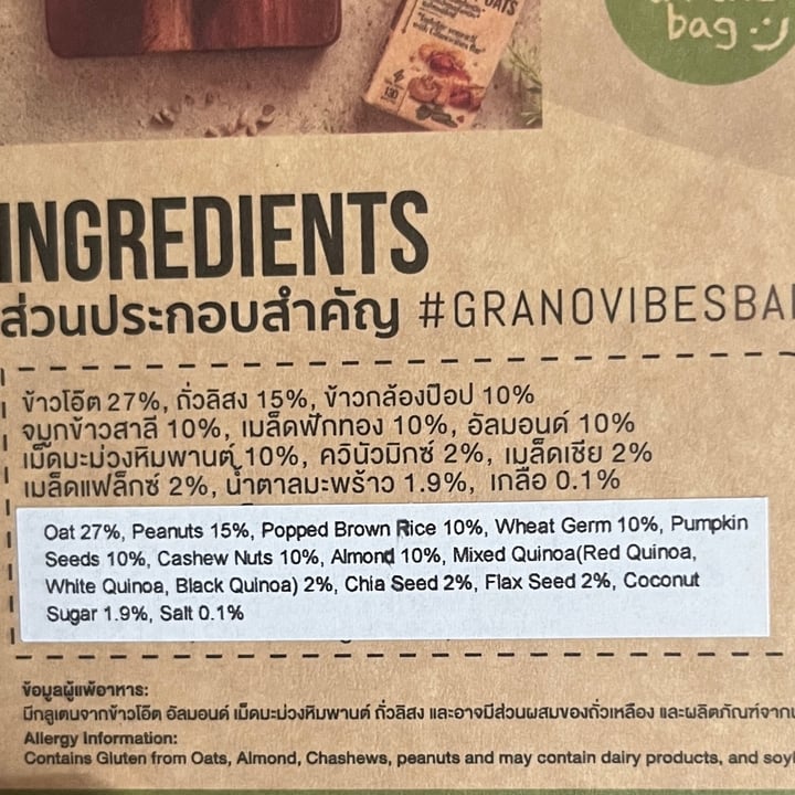 photo of Granovibes Granovibes Mixed Nuts Crunchy Oat Bar shared by @ziggyradiobear on  05 Aug 2025 - review