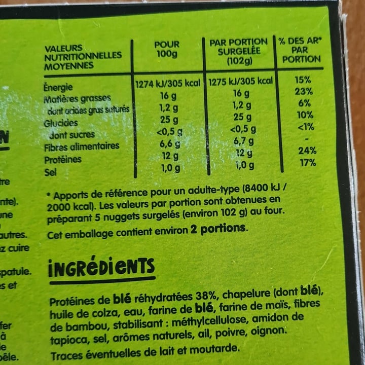 photo of Findus green cuisine nuggets vegetali shared by @wildbird on  05 Aug 2024 - review