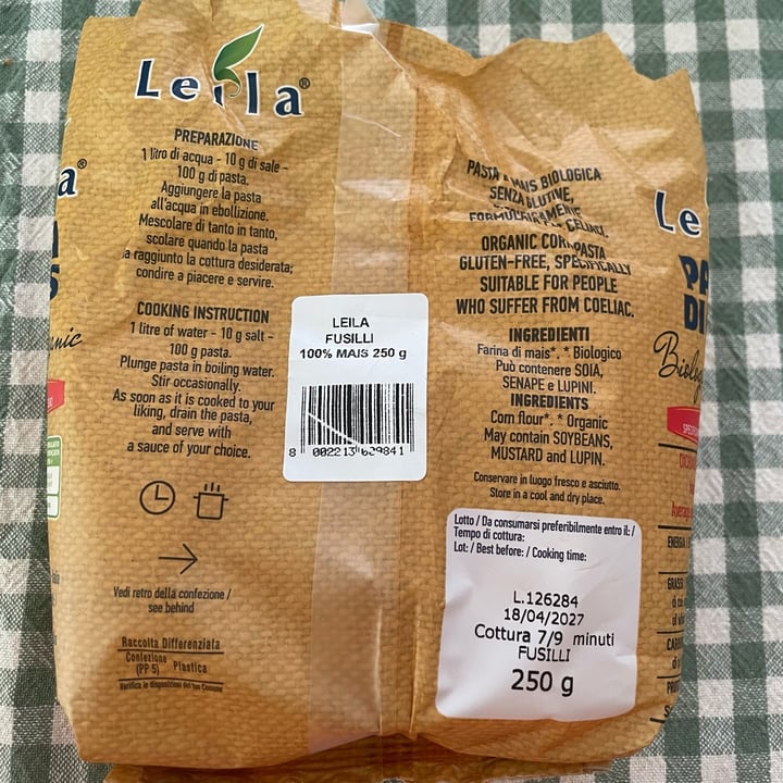 photo of Leila Fusilli Di Mais Biologici shared by @ambra83 on  09 Aug 2025 - review