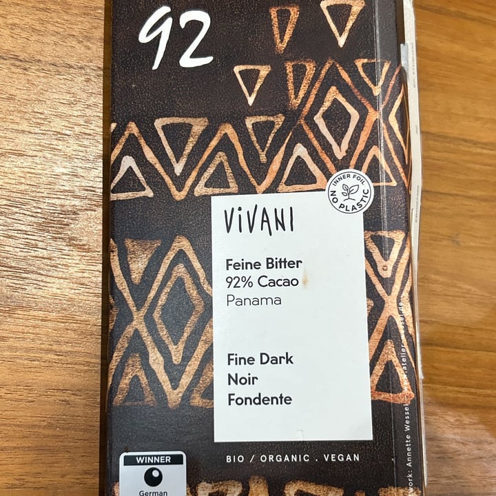 photo of Vivani 92% cacao panama shared by @lucasigno on  08 Jul 2024 - review
