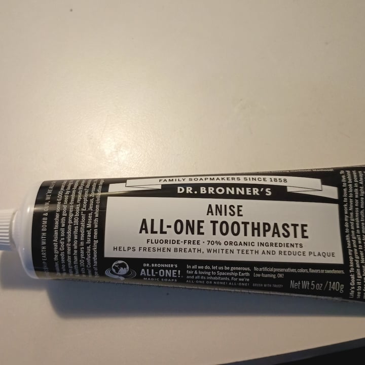 photo of Dr. Bronner's Anise All-One Toothpaste shared by @quadantics on  03 Feb 2024 - review