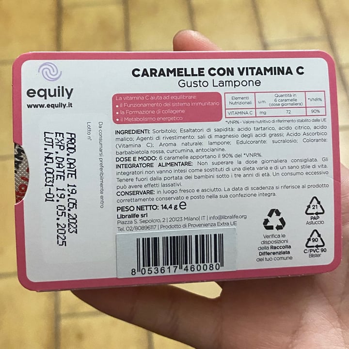 photo of Equily Caramelle con Vitamina C*Gusto Fragola shared by @valentinayang on  05 Jan 2024 - review